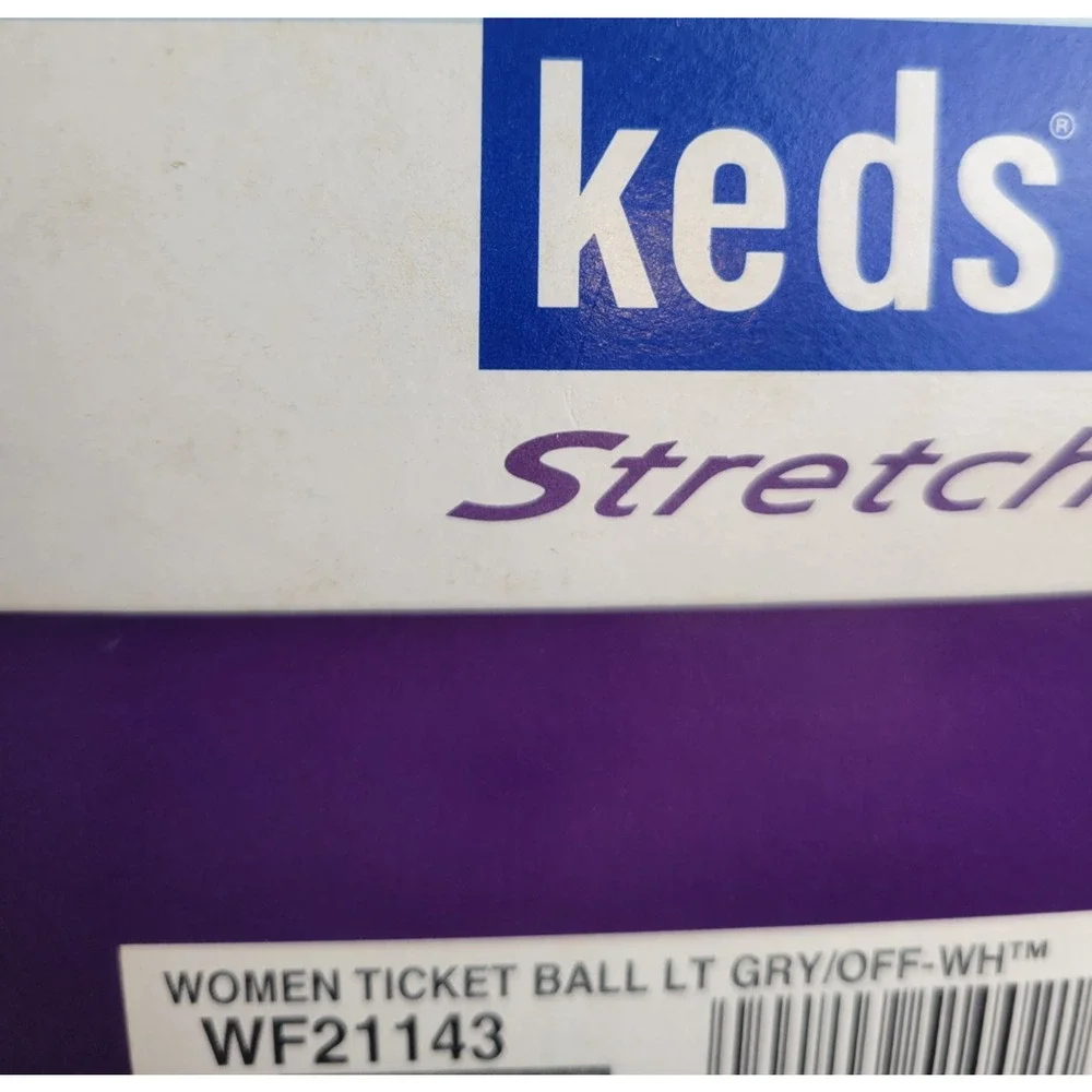 Keds Ticket‎ Ball WF21143 Light Gray Slip On Ballet Flats Womens 7.5 M